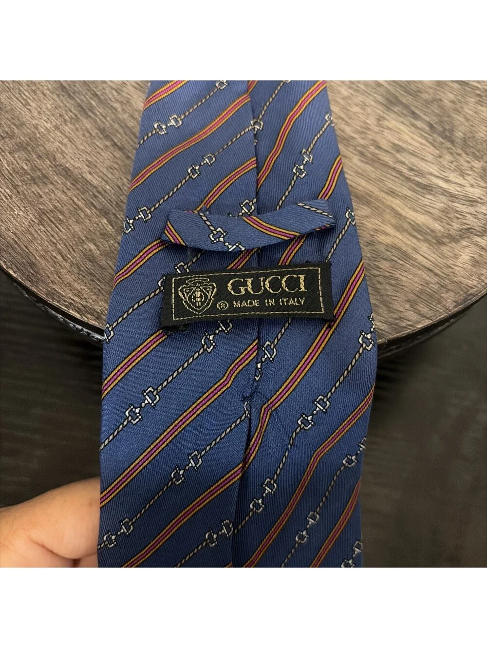 Gucci Navy Blue Classic Silk Necktie